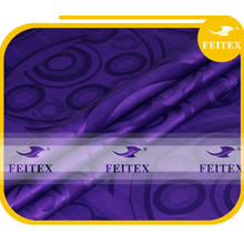 Nueva Llegada Tela de Tela Africana Guinea Brocade FEITEX Perfume Moda Púrpura Bazin Riche